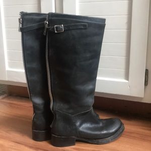 ASH DESTROYER TALL BOOTS, ZIP BACK